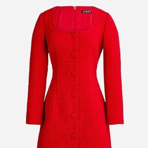 J.Crew Sophia Mini Dress in Maritime Tweed - Red - Size 6